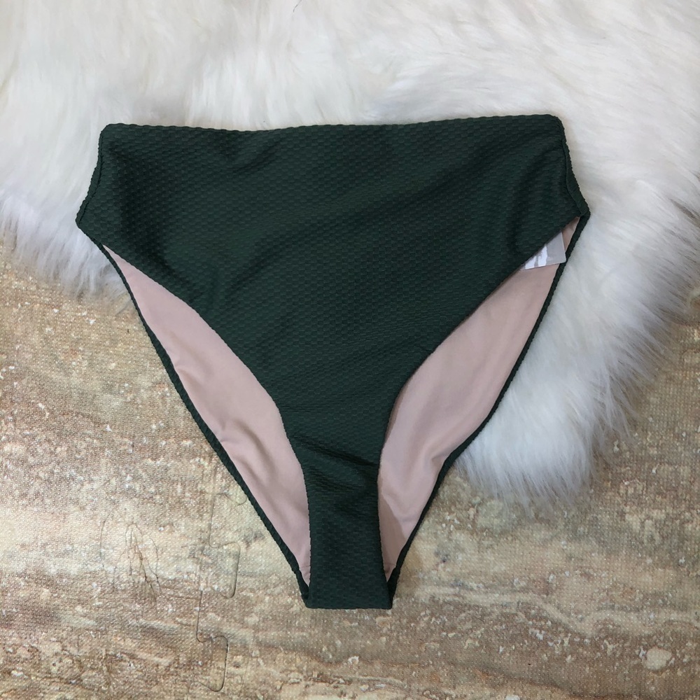 5/$20 CHELSEA28 retro high‎ waist swim bottom gre…